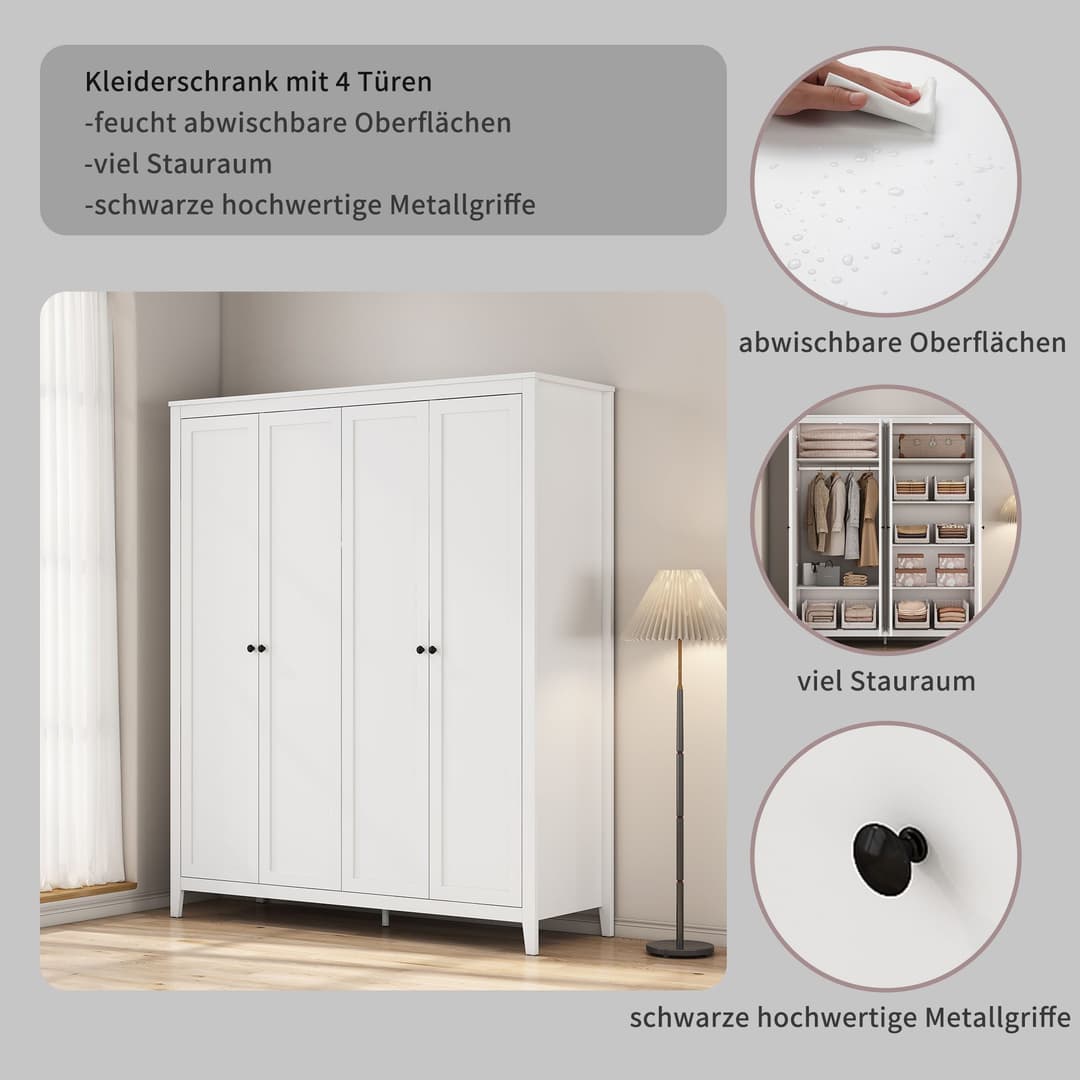 OTTO home Kleiderschrank Borkum | Weiß