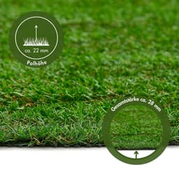 Andiamo Kunstrasen Rasenteppich Sansibar | Grün