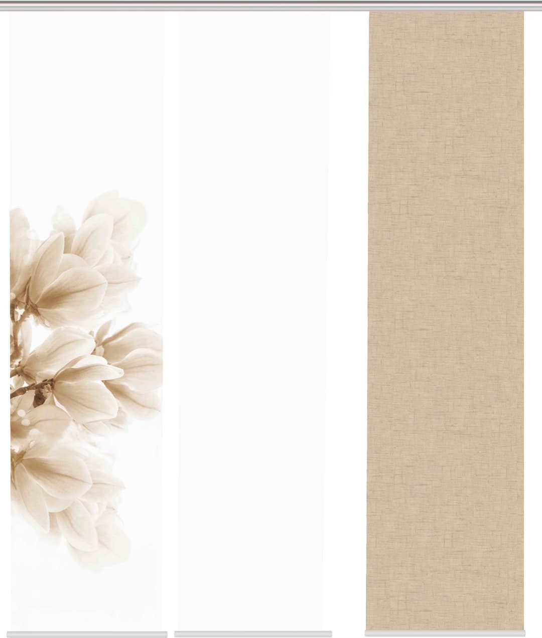 HOME WOHNIDEEN Schiebegardine KESSI 3er SET | Beige
