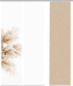 HOME WOHNIDEEN Schiebegardine KESSI 3er SET | Beige