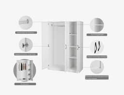 OTTO home Kleiderschrank Hamburg | Weiß