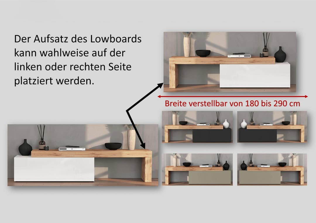 OTTO home Lowboard Chronos TV-Board, T-Schrank | Braun