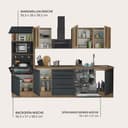KOCHSTATION Küchenzeile Florida | Schwarz 3