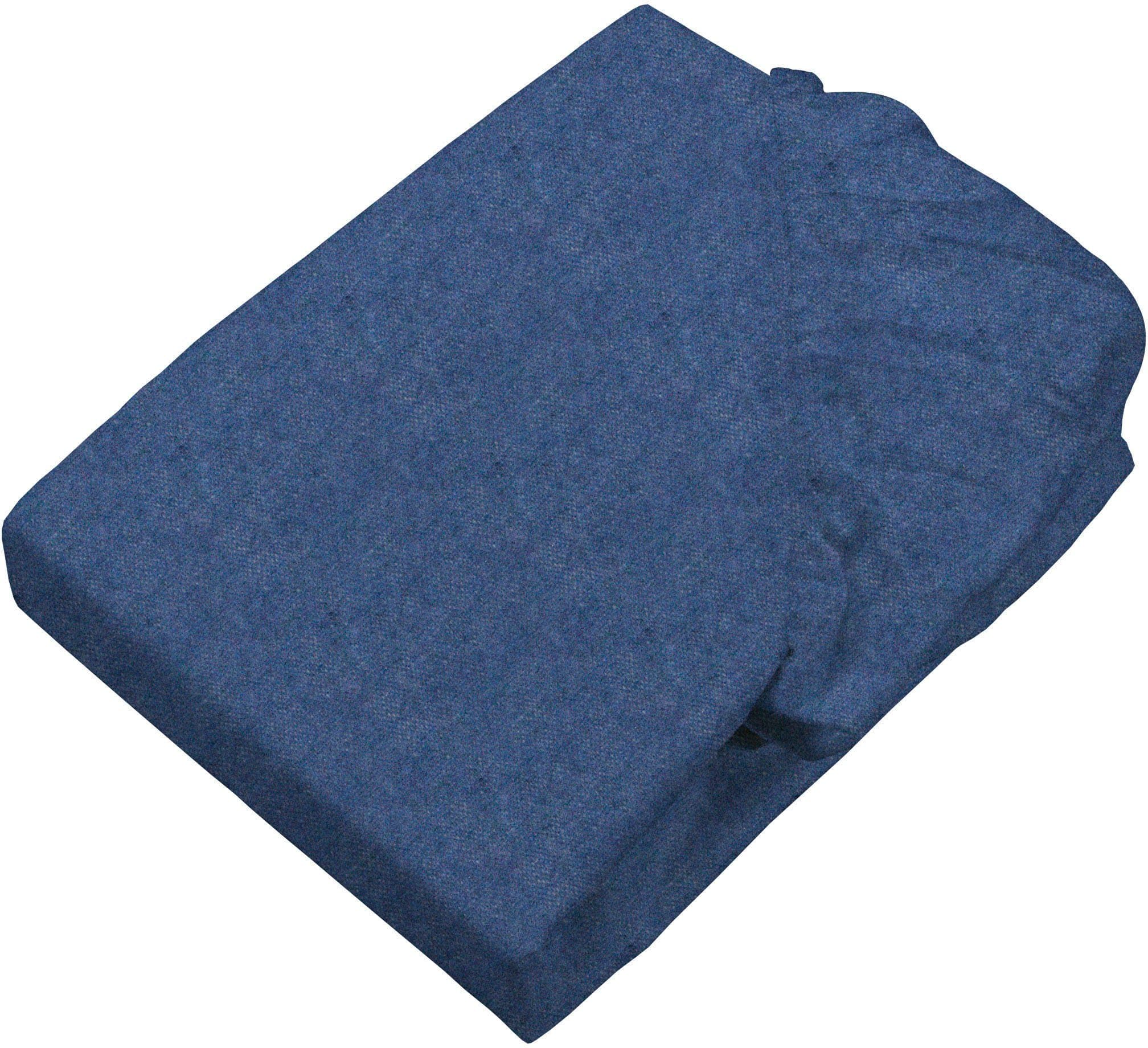 SETEX Feinbiber Spannbettlaken | Blau