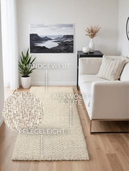 ELLE DECORATION Wollteppich Majoli | Beige