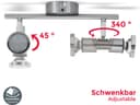 B.K.Licht LED Deckenleuchte Aurel | Silber 5