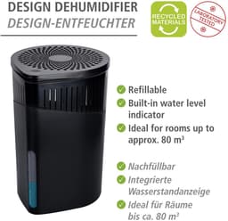 WENKO Luftentfeuchter Modell Drop | Schwarz
