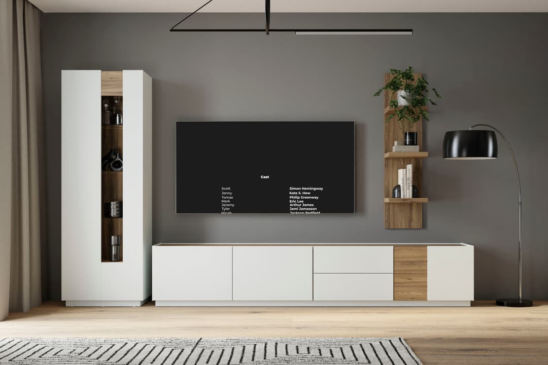 FORTE Lowboard LewisvilleTV-Board, TV-Schrank | Holztöne