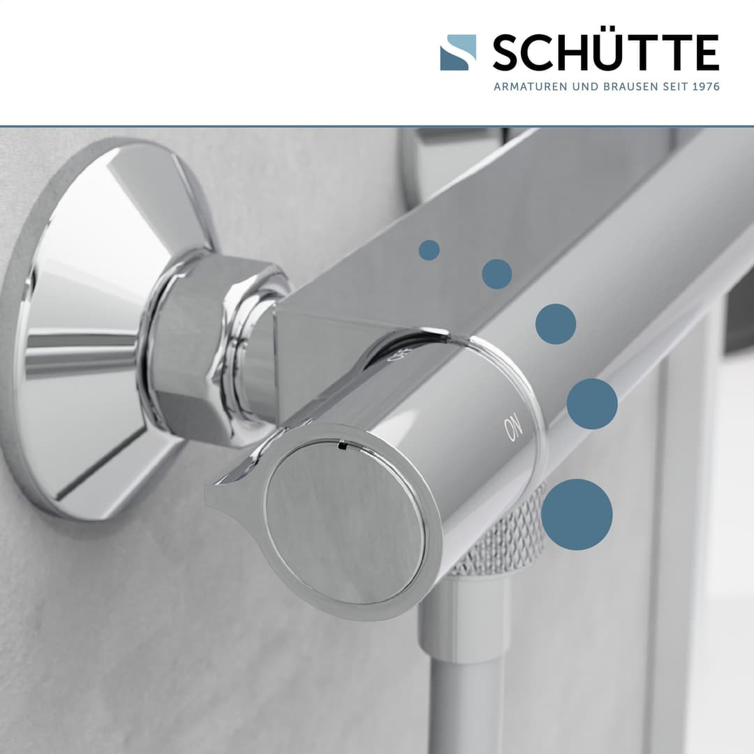 Schütte Duscharmatur Vigo mit Thermostat | Silber