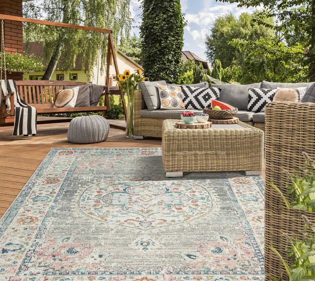 the carpet Teppich Palma | Grau