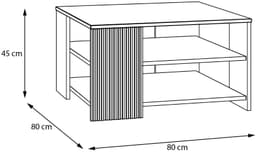 FORTE Oak Squere Couchtisch | Holztöne