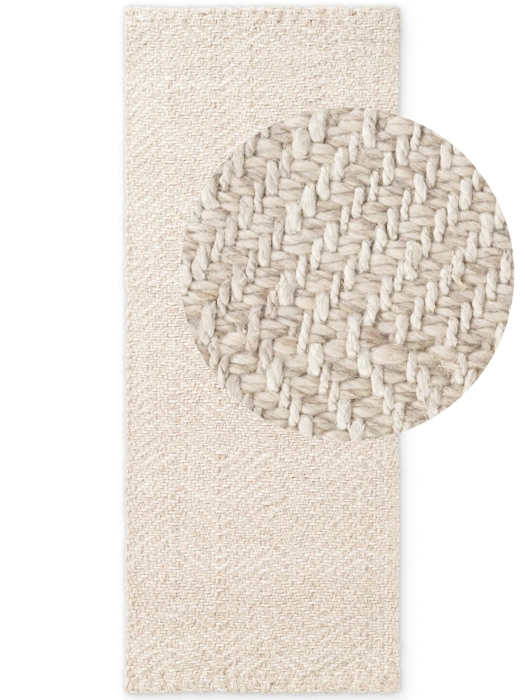 ELLE DECORATION Wollteppich Majoli | Beige