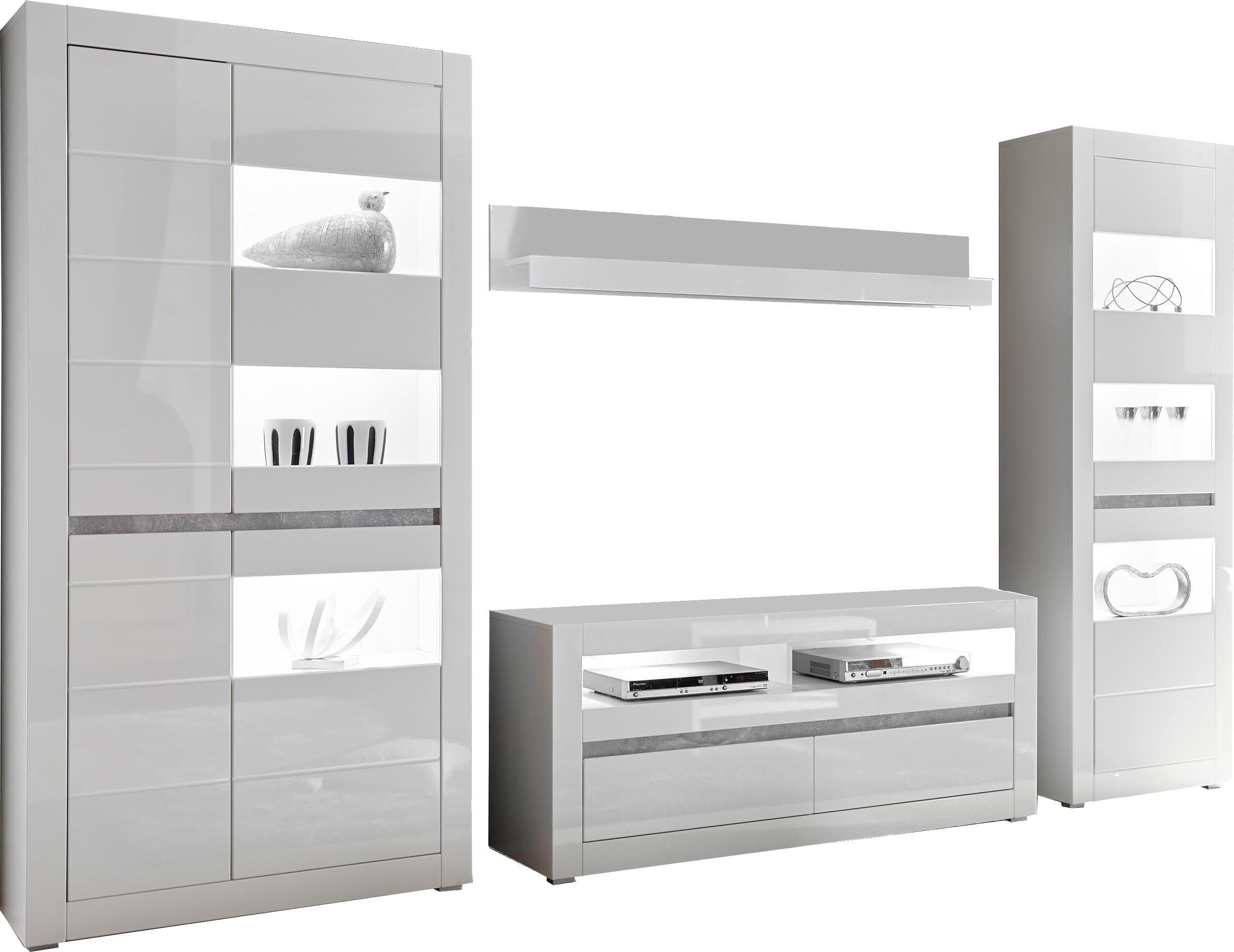 Home affaire Wohnwand Carat | Weiß