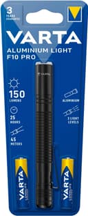 VARTA Aluminium Light F10 Pro Taschenlampe | Schwarz