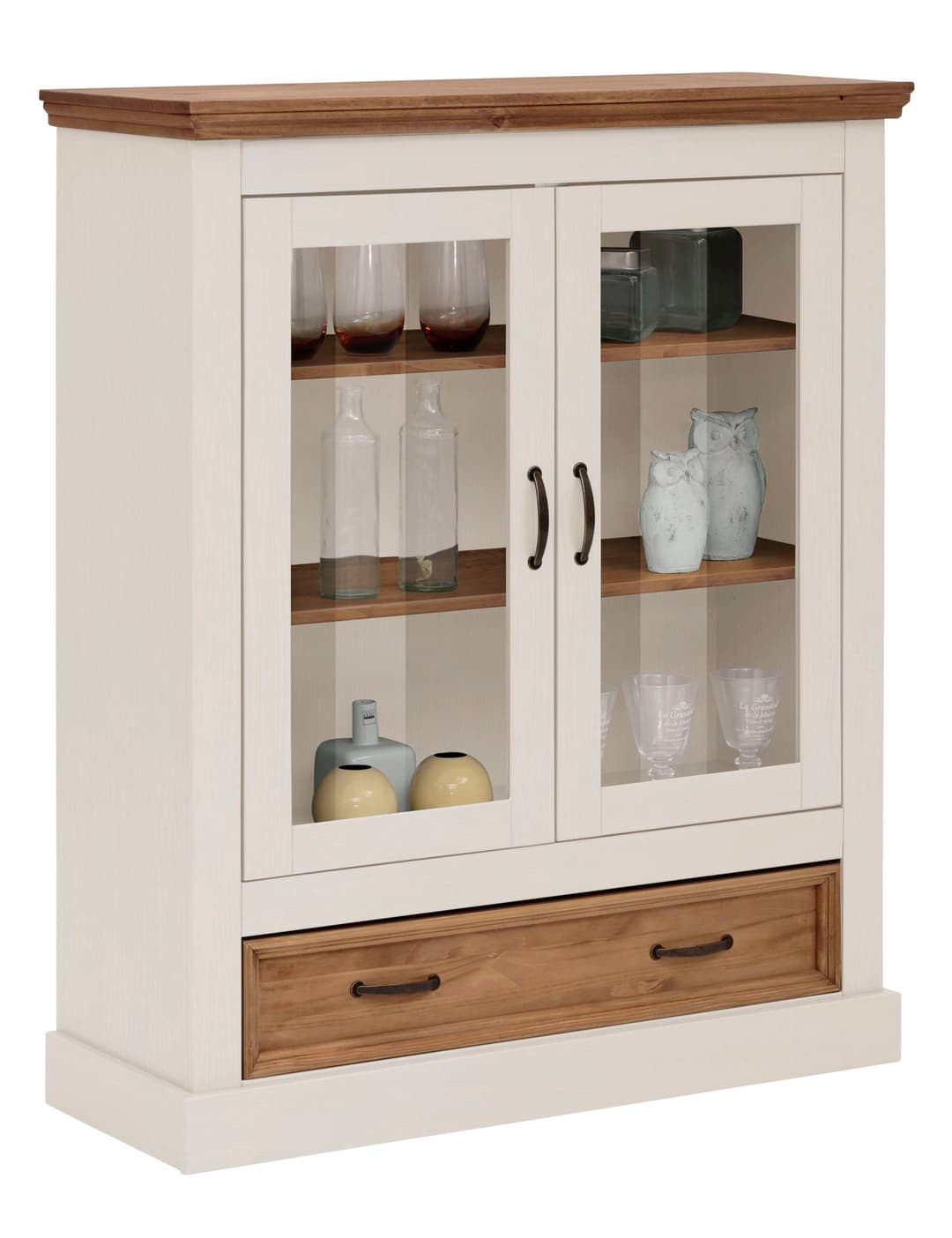 Vitrine Selma Highboard | Weiß