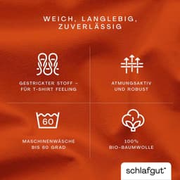 Schlafgut CASUAL Spannbettlaken | Rot