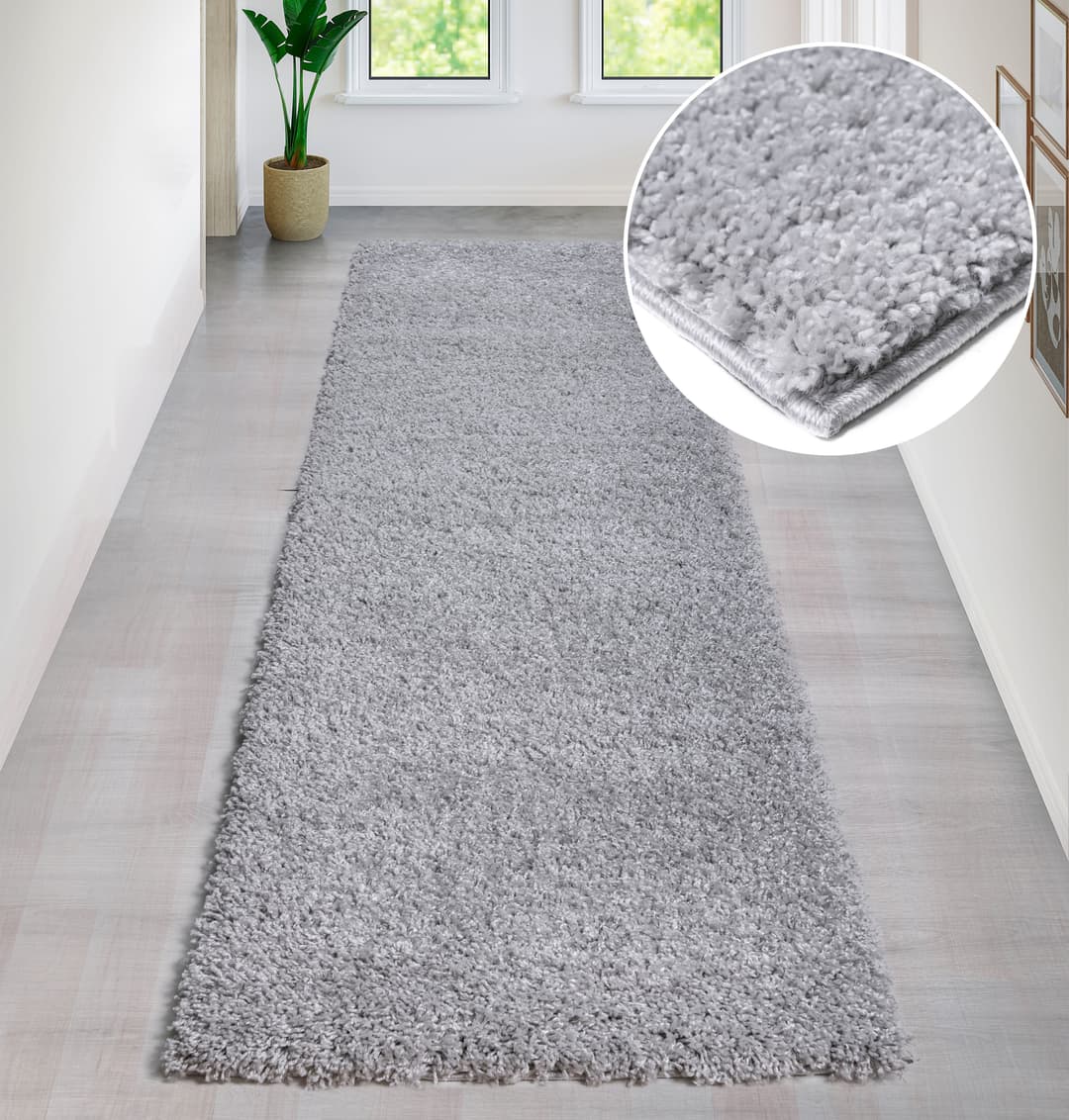 Bruno Banani Läufer Shaggy Soft | Grau