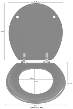WENKO WC-Sitz Prima | Schwarz