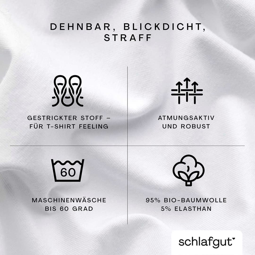 Schlafgut Spannbettlaken PURE TOPPER | Weiß