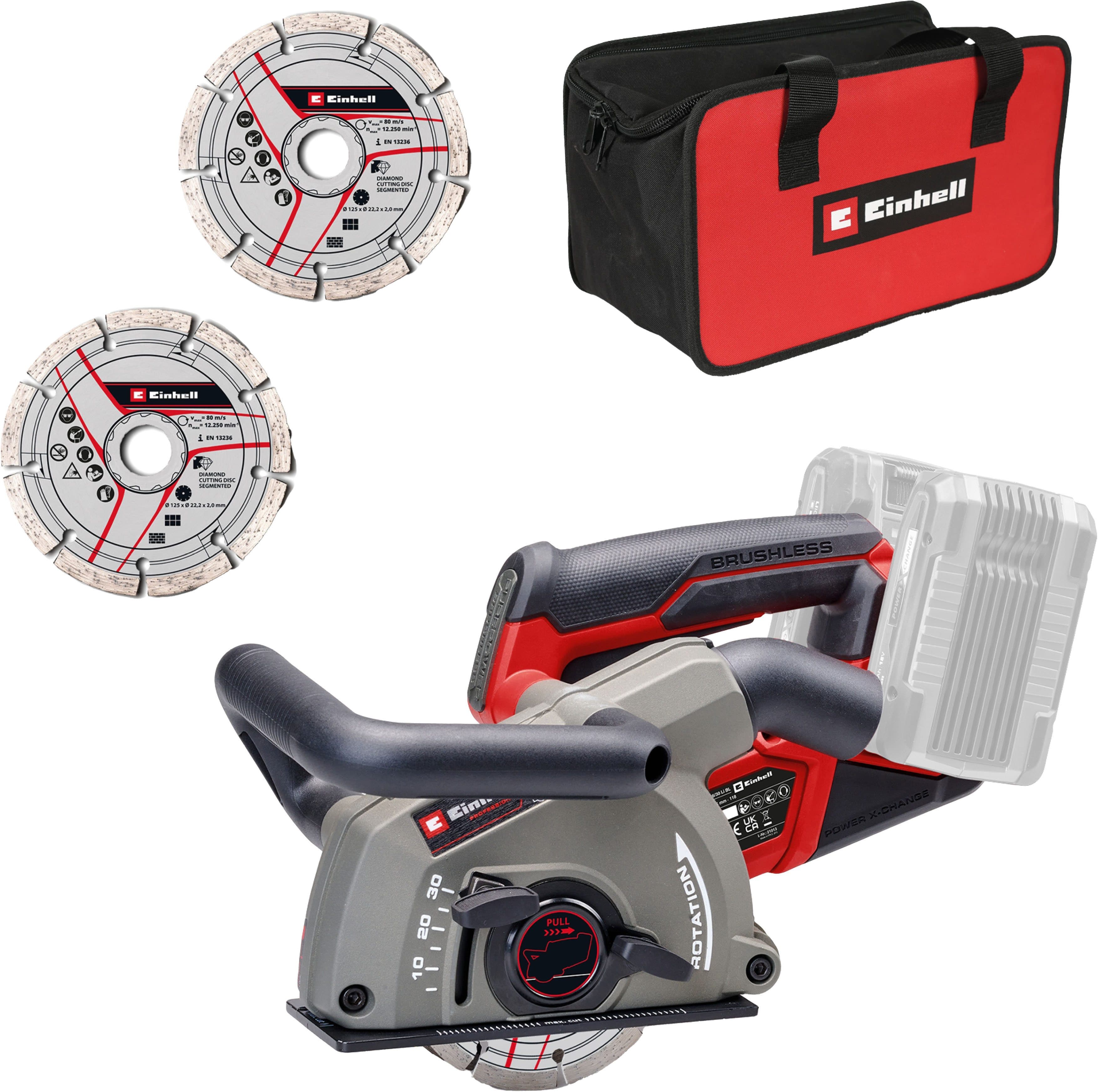 Einhell TP-MA 36/30 Li BL Akku-Mauernutfräse | Grau