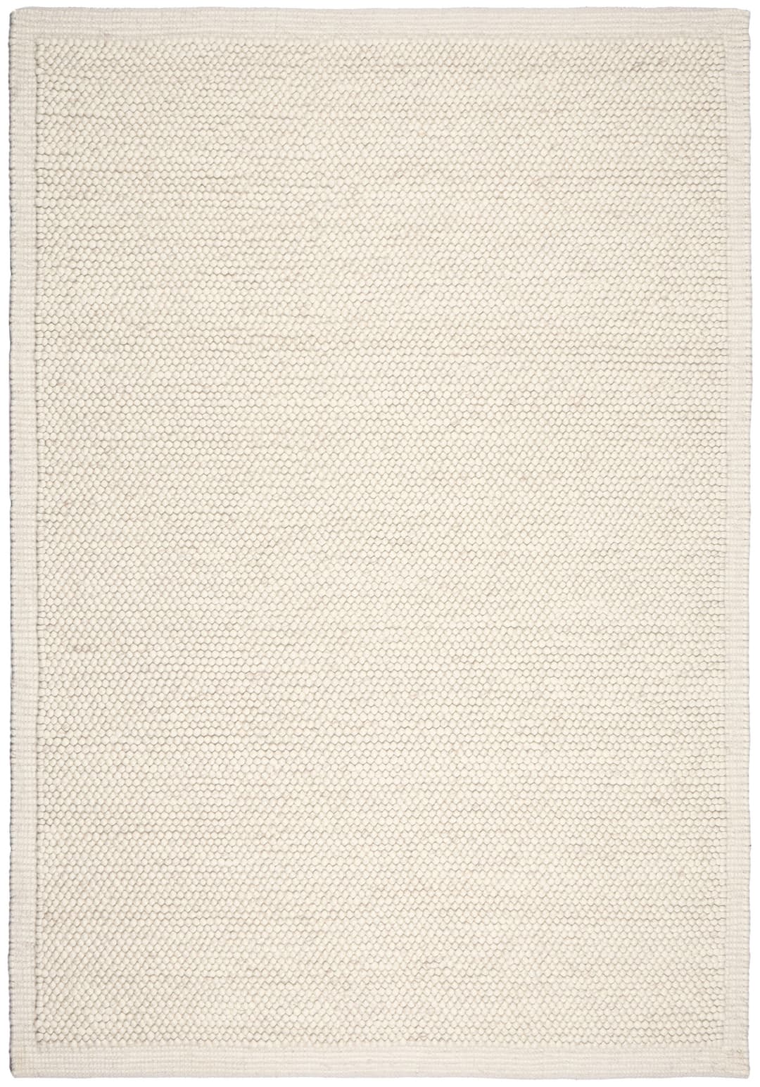 OTTO home Wollteppich Wolly Rahmen | Weiß