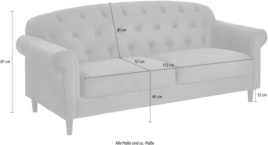 ATLANTIC home collection 2-Sitzer Carla | Grün