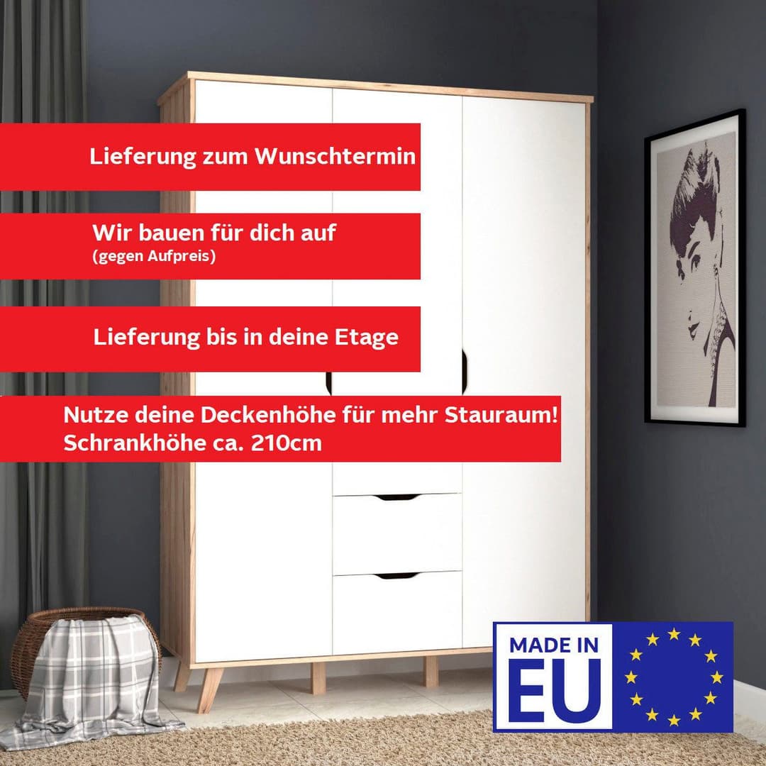 Forte Drehtürenschrank Vankka | Holztöne