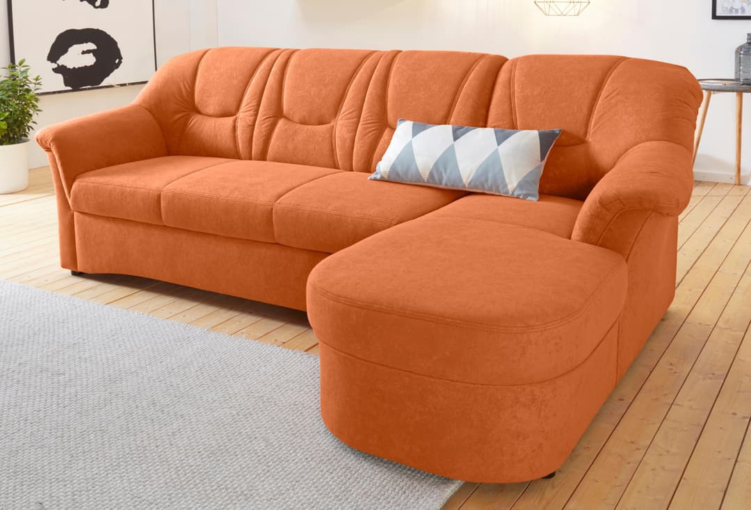 DOMO collection Ecksofa Sarafina | Terrakotta