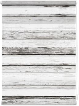 Doppelrollo Duo Rollo Motiv Bretter-Vintage | Holztöne