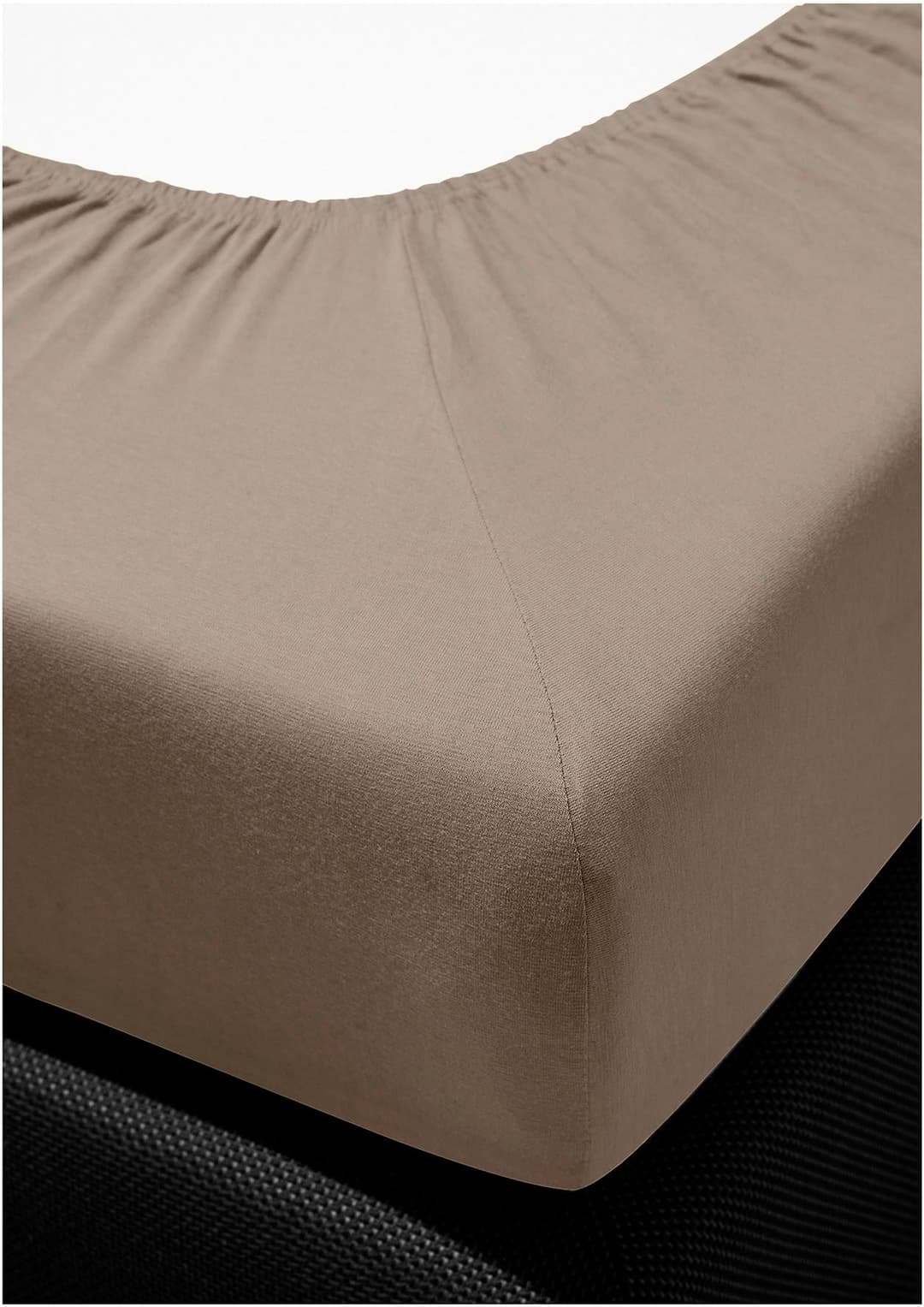 BIERBAUM Spannbettlaken Jersey | Beige