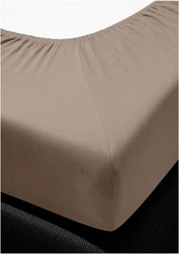 BIERBAUM Spannbettlaken Jersey | Beige