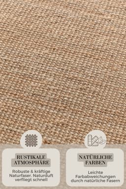 HANSE Home Teppich Jaipur Juteteppich | Beige