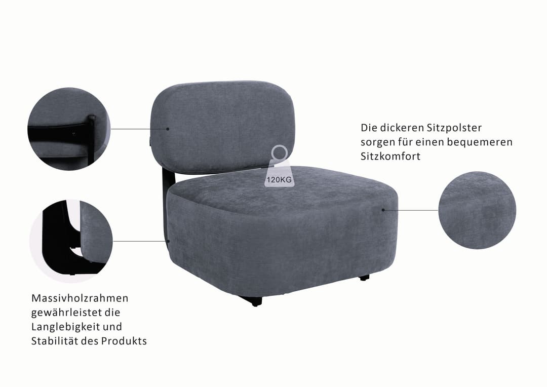 Home affaire Loungesessel LIORAN Designsessel mit filigranem | Beige