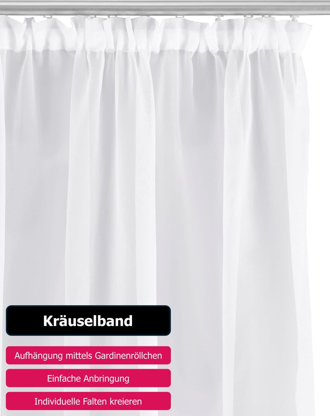 OTTO home Gardine XANA | Weiß
