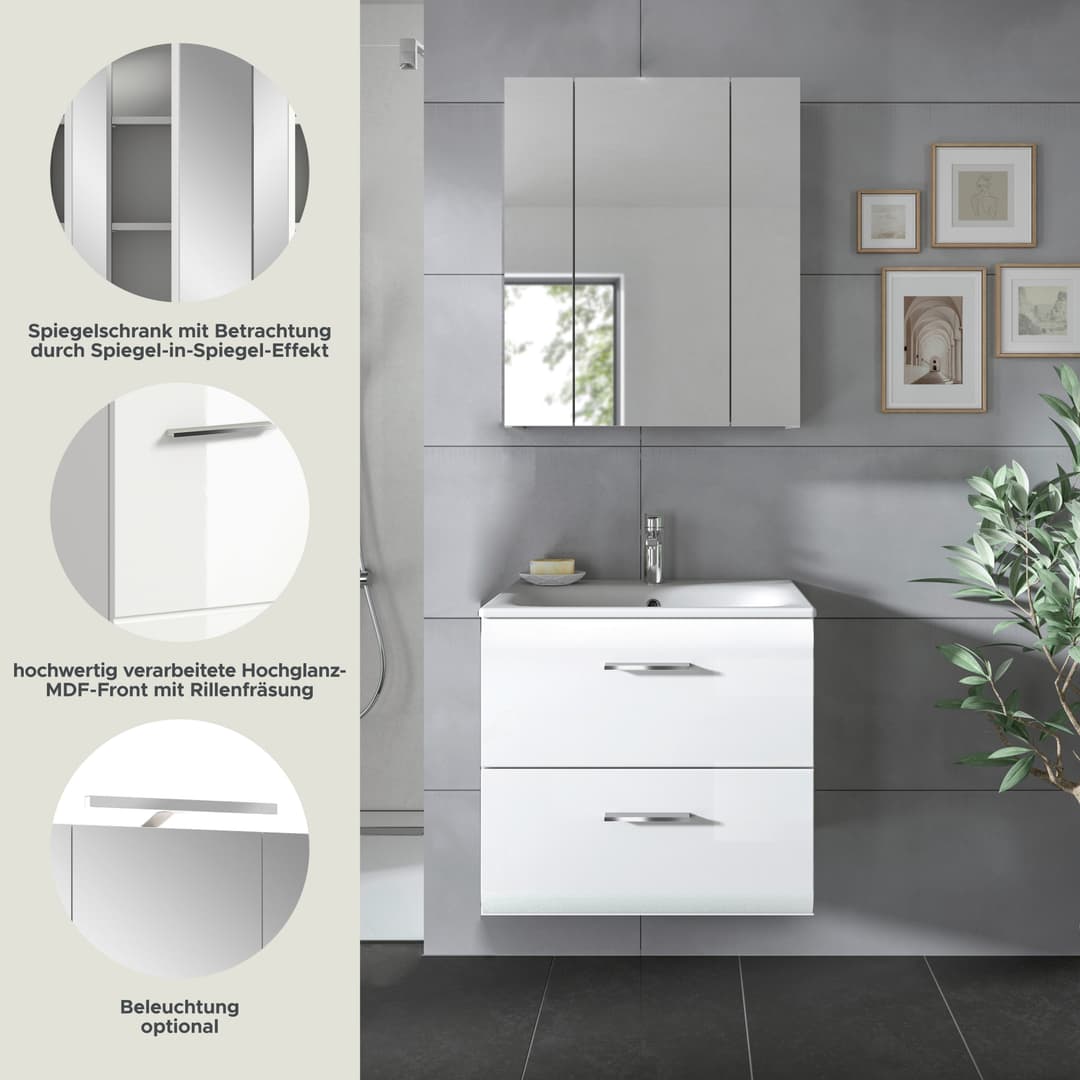 welltime Badezimmer-Set Florenz | Weiß