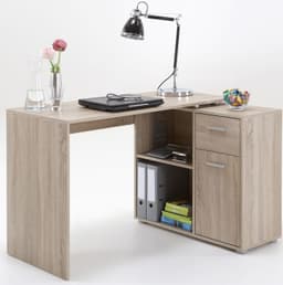 FMD Eckschreibtisch AUGSBURG | Holztöne
