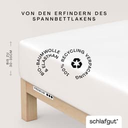 Schlafgut PREMIUM Mako-Zwirn-Jersey Spannbettlaken | Weiß