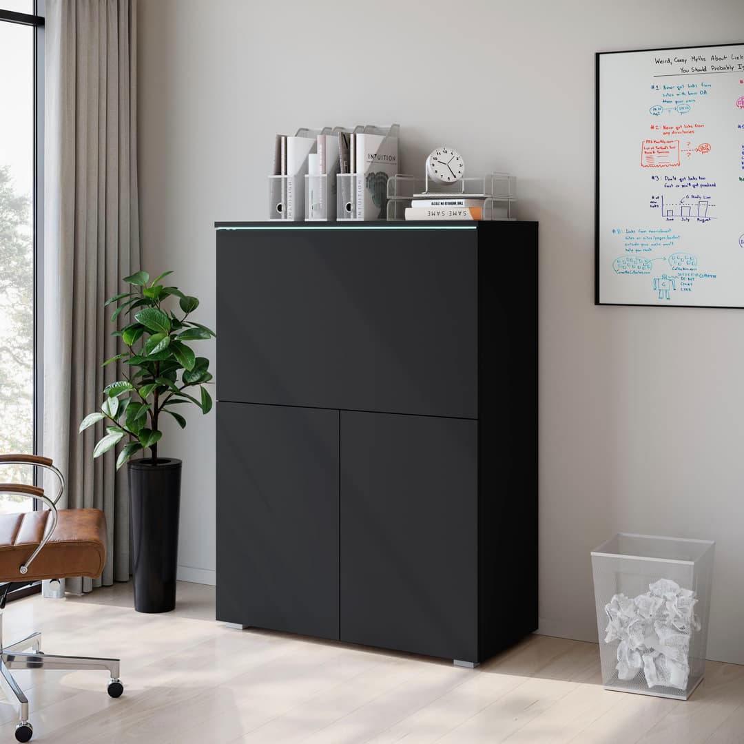 home affaire PC-Schrank Vera | Schwarz