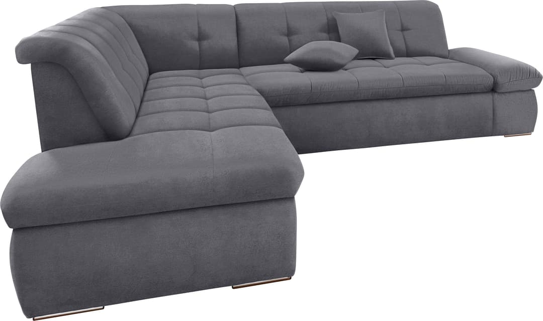 DOMO collection Ecksofa Moric Luxus | Grau
