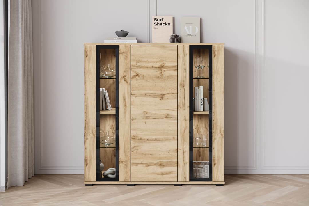 Home affaire Highboard Caro | Holztöne