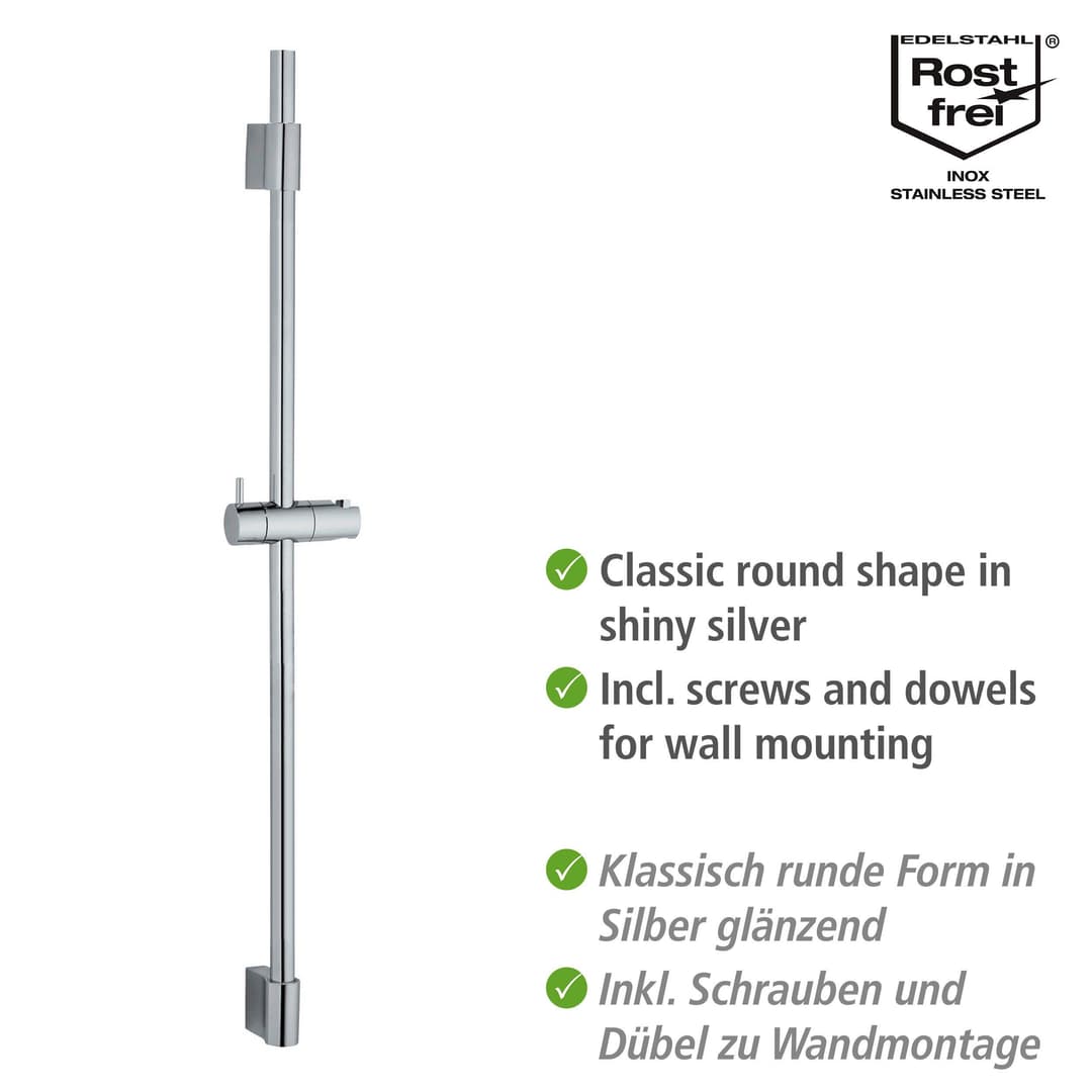 WENKO Duschstange Classic, Chrom | Silber