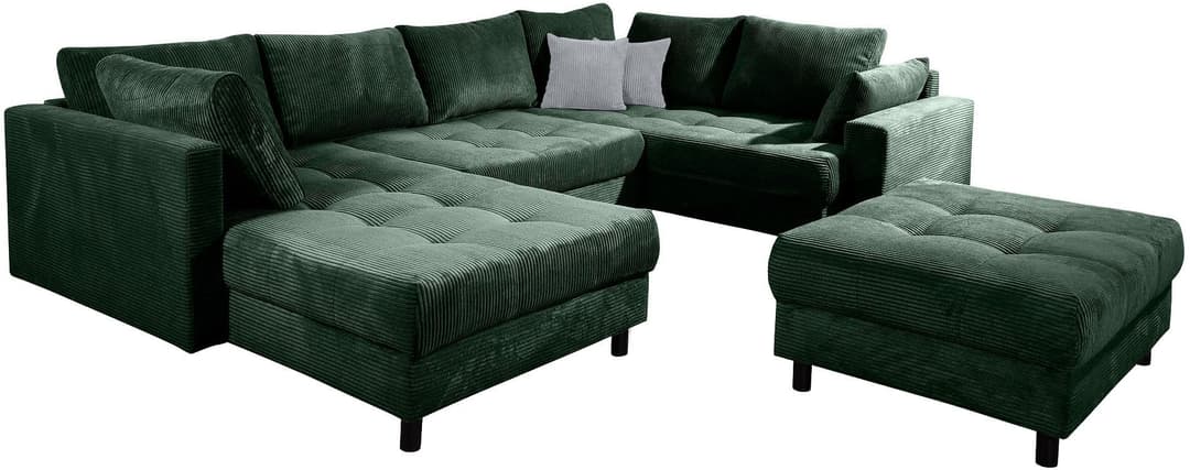 COLLECTION AB Wohnlandschaft Toni U-Form | Grün