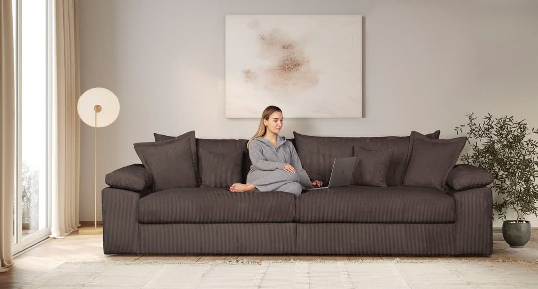 Home affaire Big-Sofa Soft&Cosy XXL | Braun