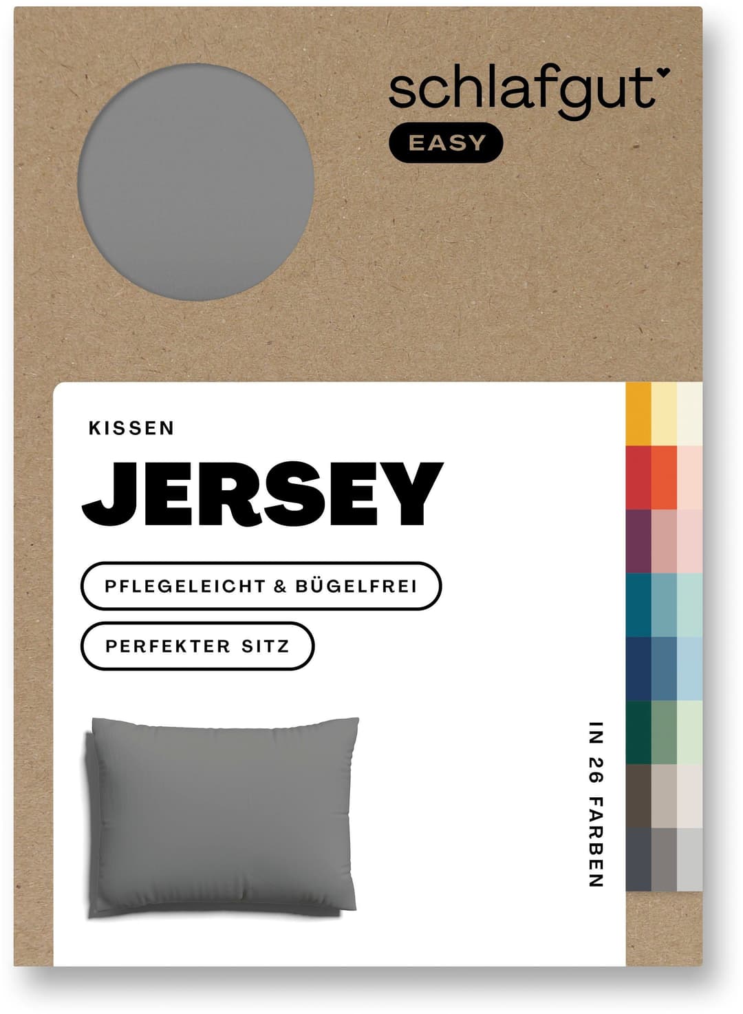 Schlafgut EASY JERSEY Kissenbezug | Grau