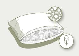 fjödur 3-Kammer-Kopfkissen Fleur | Weiß