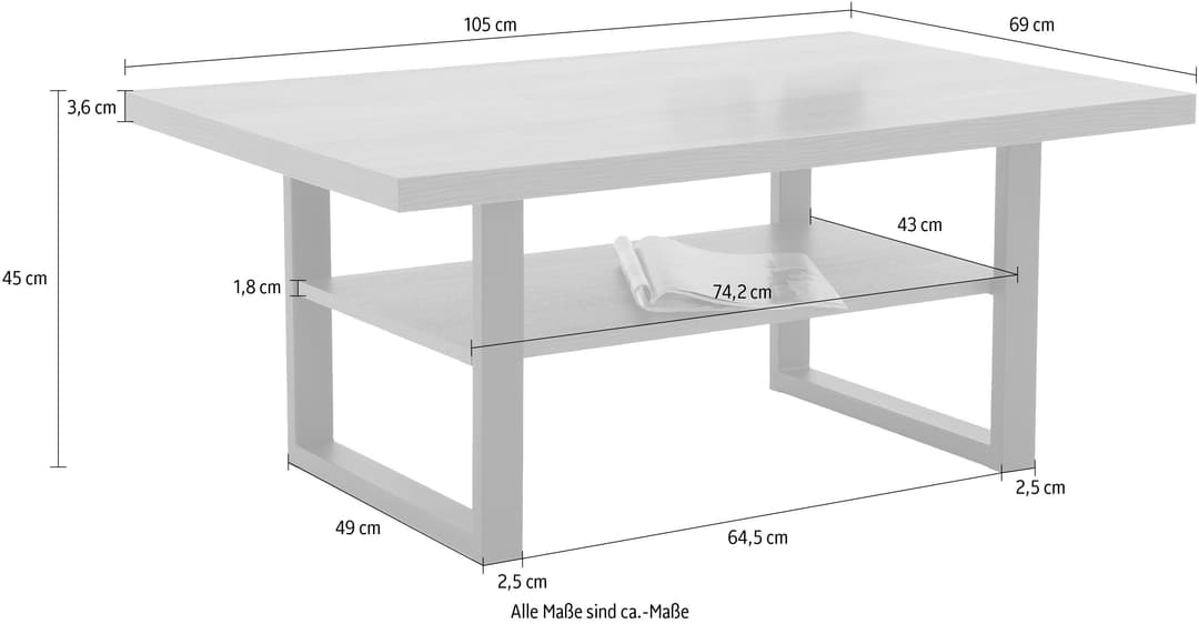 HELA Couchtisch ANTON | Holztöne
