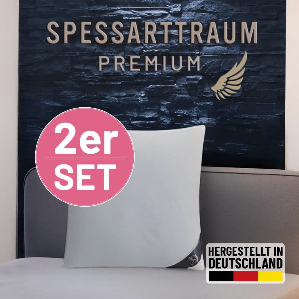 SPESSARTTRAUM Gänsefederkopfkissen Premium | Weiß