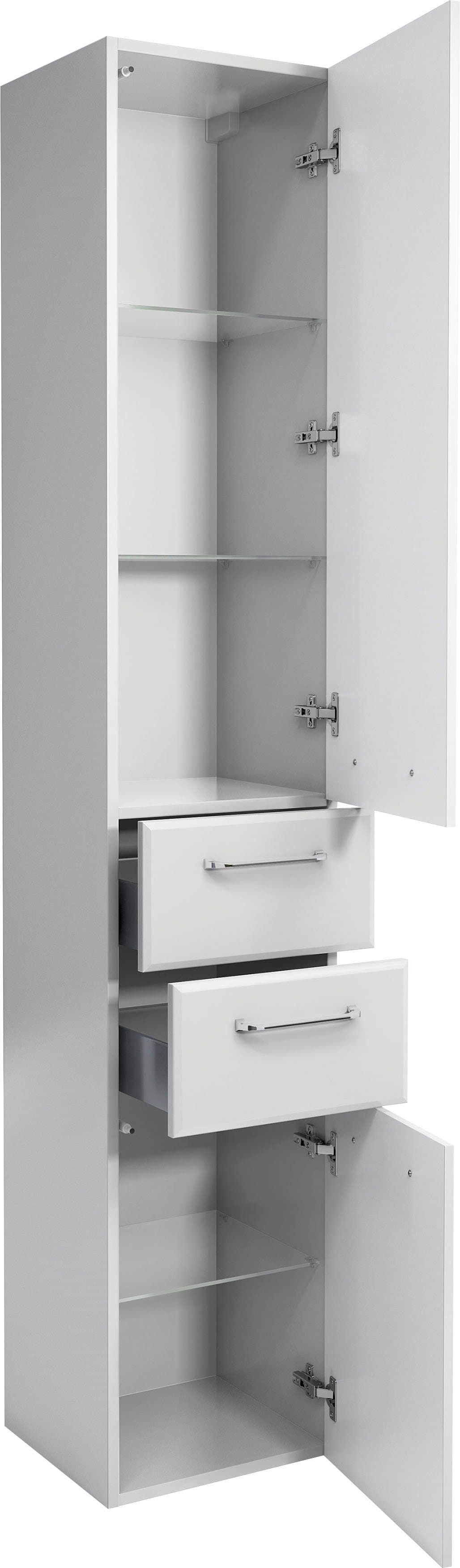 Saphir Hochschrank Quickset | Weiß