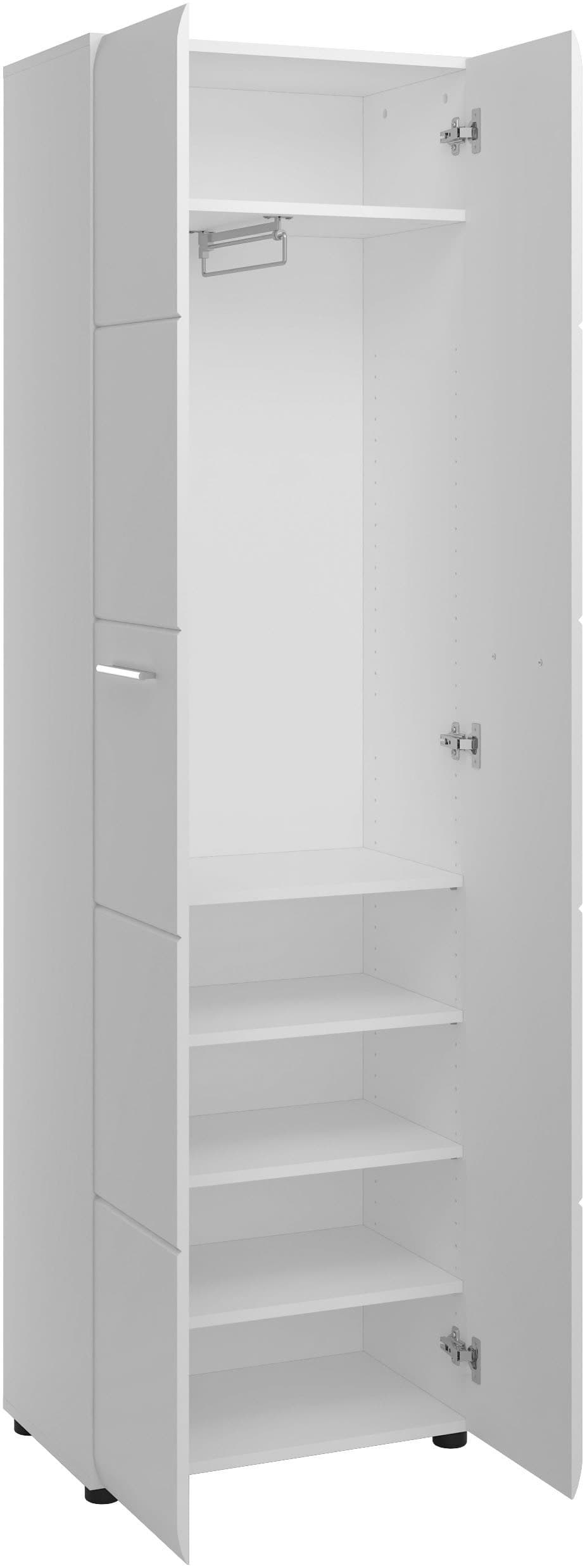 LIVING CHARM Garderobenschrank Merano | Weiß
