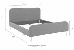 Home affaire Polsterbett Amrum | Grau
